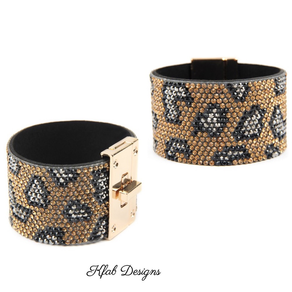 ❤️LAST 1! Rhinestone Leopard Wrap Cuff Bracelet! - Picture 5 of 7